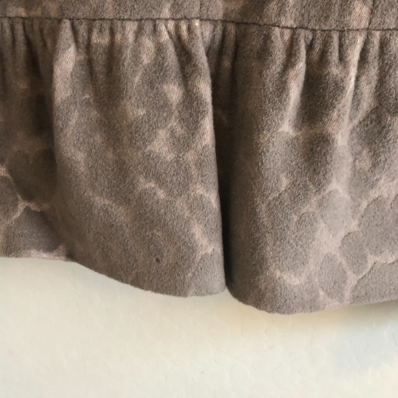 Rebecca Taylor Leopard Print Textured Peplum Coat - Picture 8 of 8